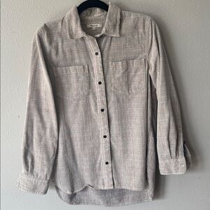 Madewell Plaid Buttoned Collared Shirt, Size Medium